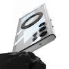 For Samsung Galaxy S24 Ultra Magnetic Case with Kickstand TPU+PC Clear Phone Back Cover