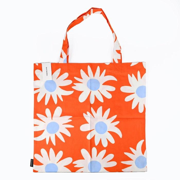 Marimekko Tote Bag Rakastaa ei rakasta Orange 73976 073976 215 Large