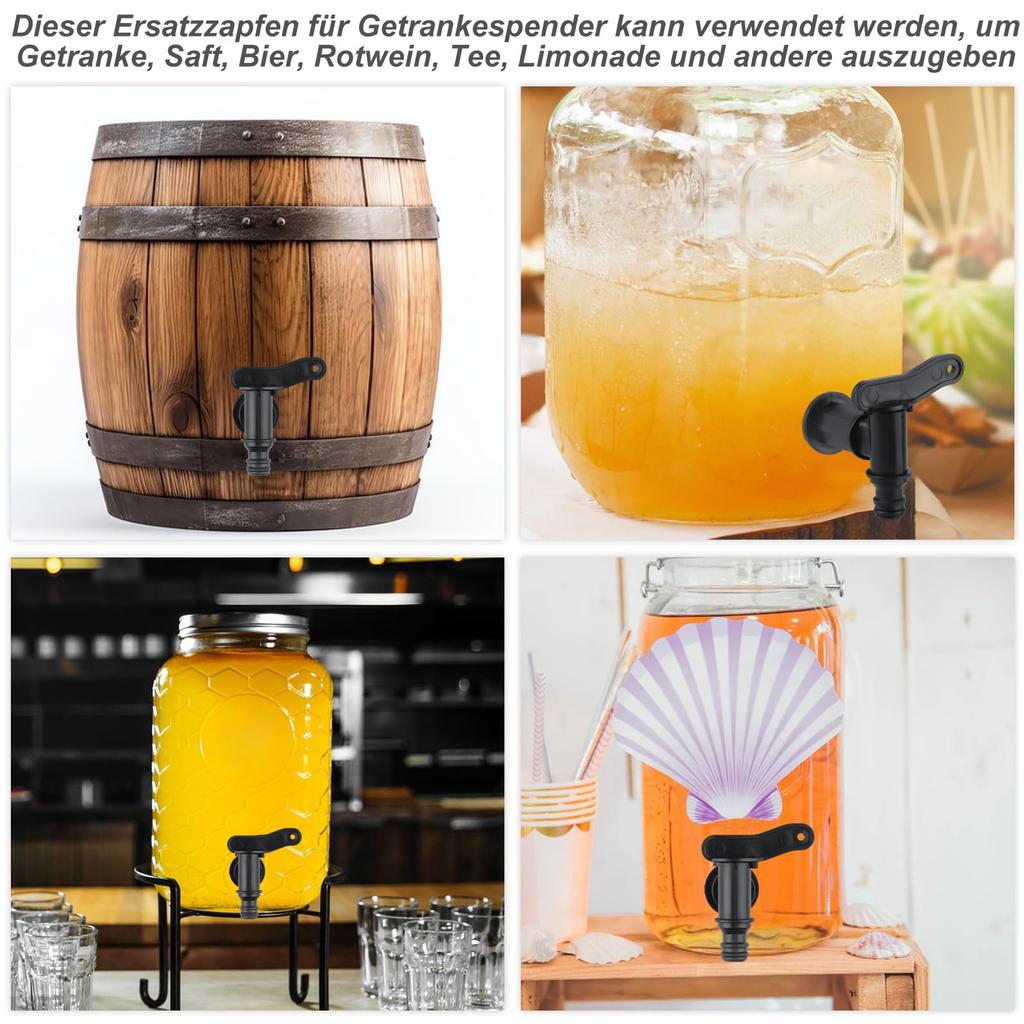 2Pcs Tank Tap Adapter Replacement Water Tap with Brass Nut 3/4in Water Butt Tap Coarse Thread Garden Water Tanks Faucet