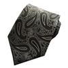 WHITE FANG Paisley Necktie, Washable, Solid Color, for Suits, Business, and Casual Wear, Stylish, Men's, NC023 (02: Black)