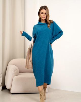 Turquoise Bat Dress with Hood ISSA PLUS