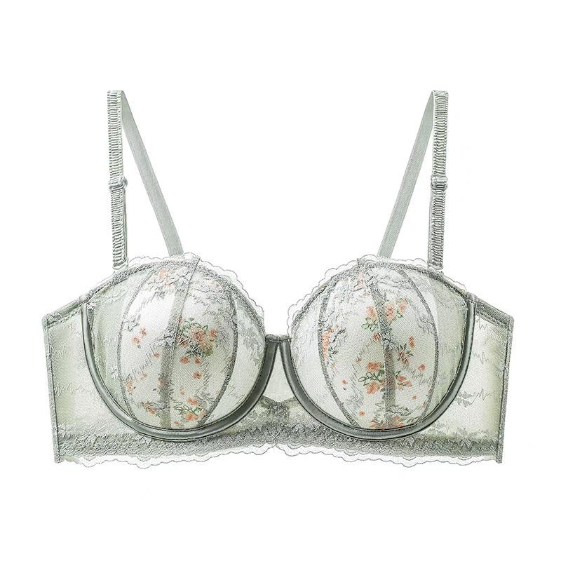 French Lace Ultra-Thin Rabbit Ear Strapless Bra: Sexy, Anti-Sagging Women's Lingerie with Soft Support.