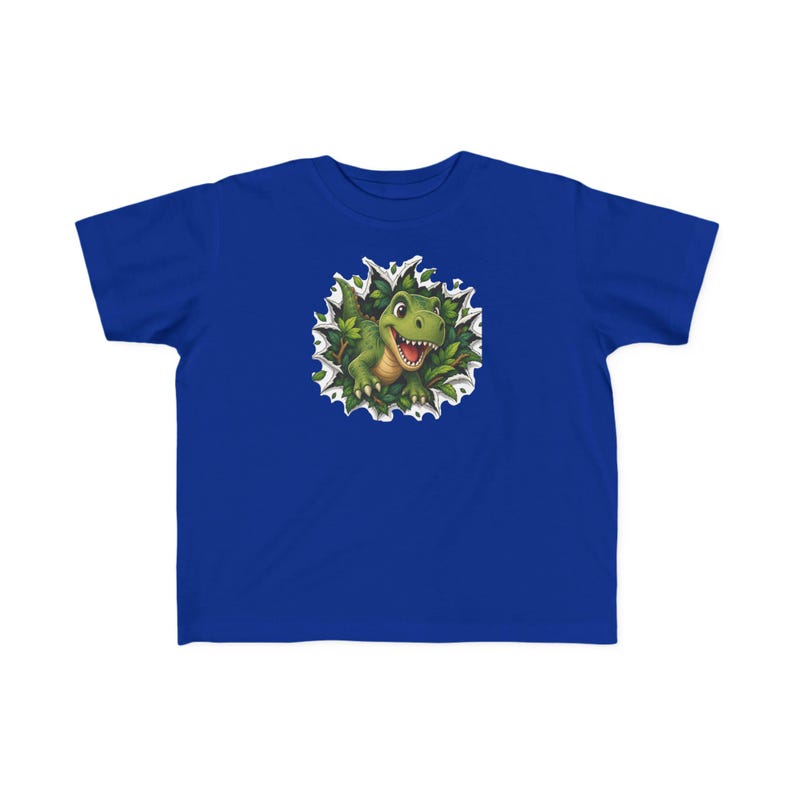 Toddler Rex Peeking Dinosaur Tee | Green T-Rex Graphic Shirt 120