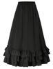 2024 Autumn Retro Gothic Victorian Irregular Adjustable Midi Skirt