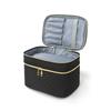Polyester Double Layer Travel Makeup Bag With Large Capacity For Daily Use