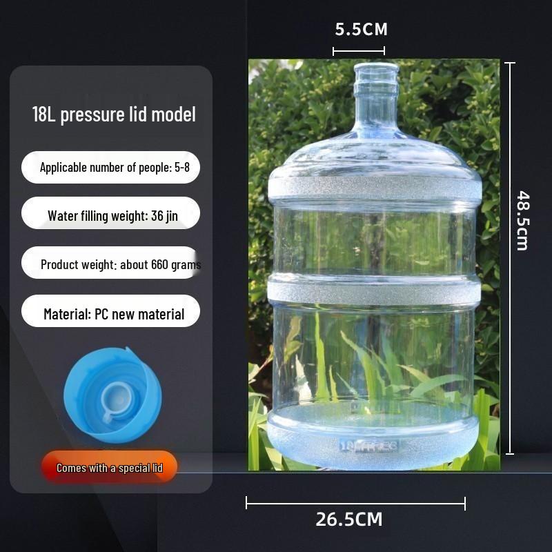 Food Grade PC Portable Water Dispenser - Thickened Empty Bucket for Mineral Water and Tea Bar Use