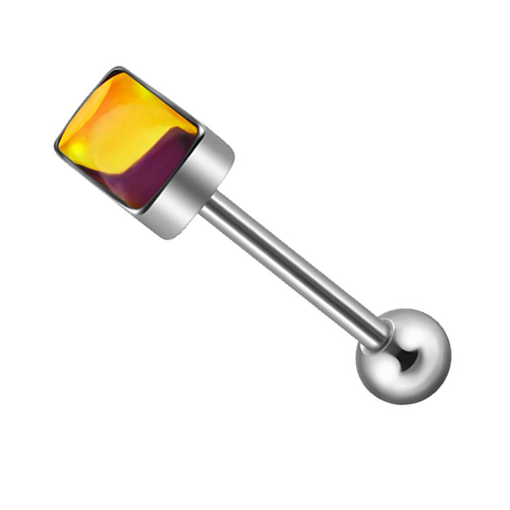 Rectangular Tongue Barbell Ornament for Fashionable Individuals Seek Unique Styles In Sturdy Stainless Steel Materials