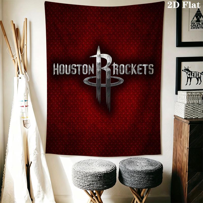 Houston Rockets Logo Artwork Threepiece Set 1 Duvet Cover 2 Pillowcase Without Core Duvet Cover And Pillowcase Bedding Set