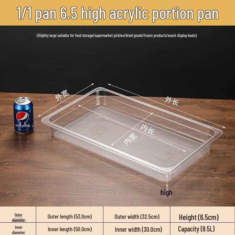 Acrylic Transparent Food Display Basin