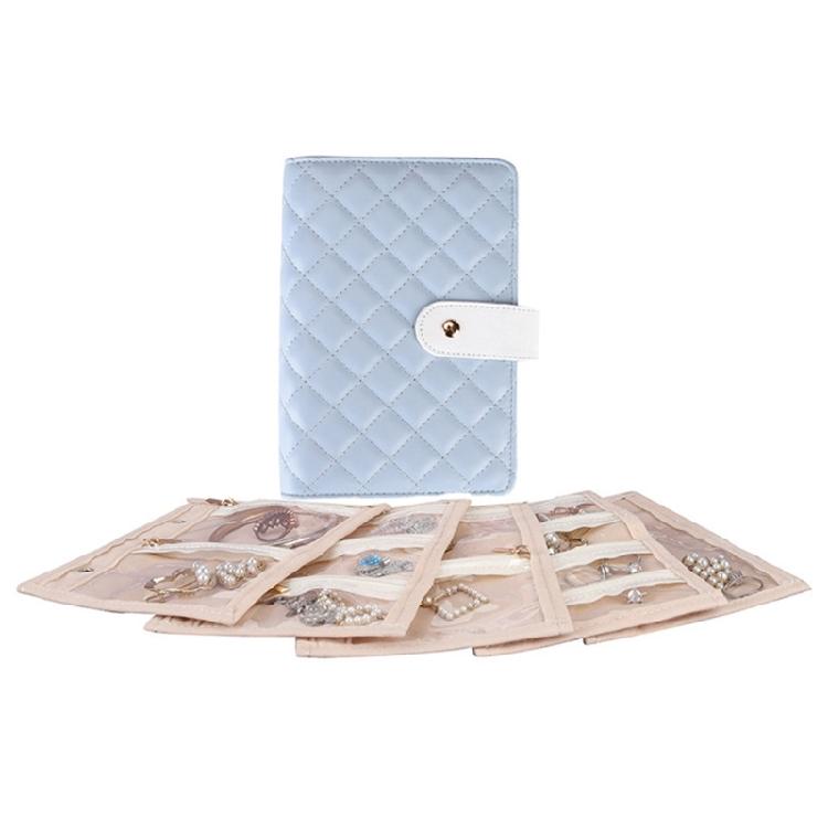 Transparenter Schmuckhalter mit klaren Seiten Ticketaufbewahrungsbuch für Reisen Ohrringe Halsketten Ringe Organizer Alben