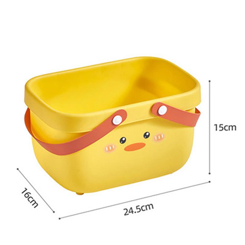 

Мультяшная переносная корзина для мытья посуды, корзина для хранения принадлежностей для мытья посуды, студенческая корзина для ванной, сортировочный ящик для хранения