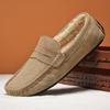 Fashion Winter Men Loafers Soft Suede Plush Warm Mens Casual Shoes Moccasins Slip On Flats Man Business Shoes Fashion Male Driving Shoes