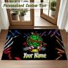 Crystal Velvet Square Rug Custom NameTeenage Mutant Ninja Turtles Pattern Non Slip Home Floor Decor Rug