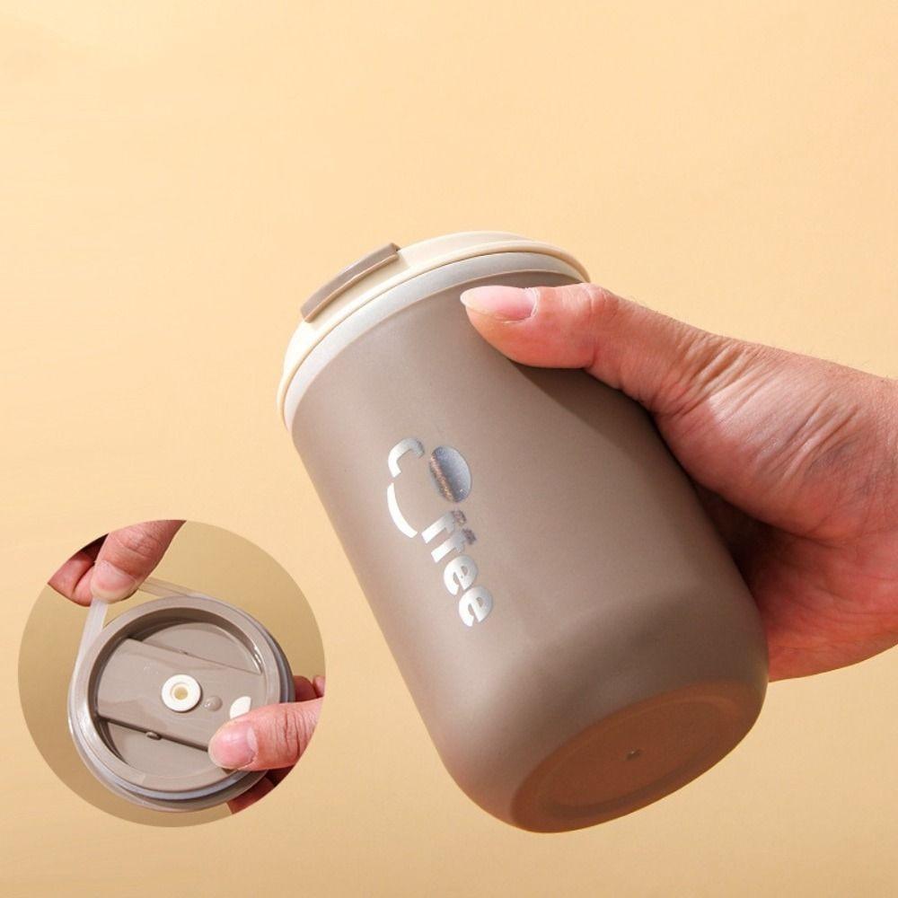 Double Wall Water Bottle with Lid Coffee Cup Portable Coffee Mug  Travel