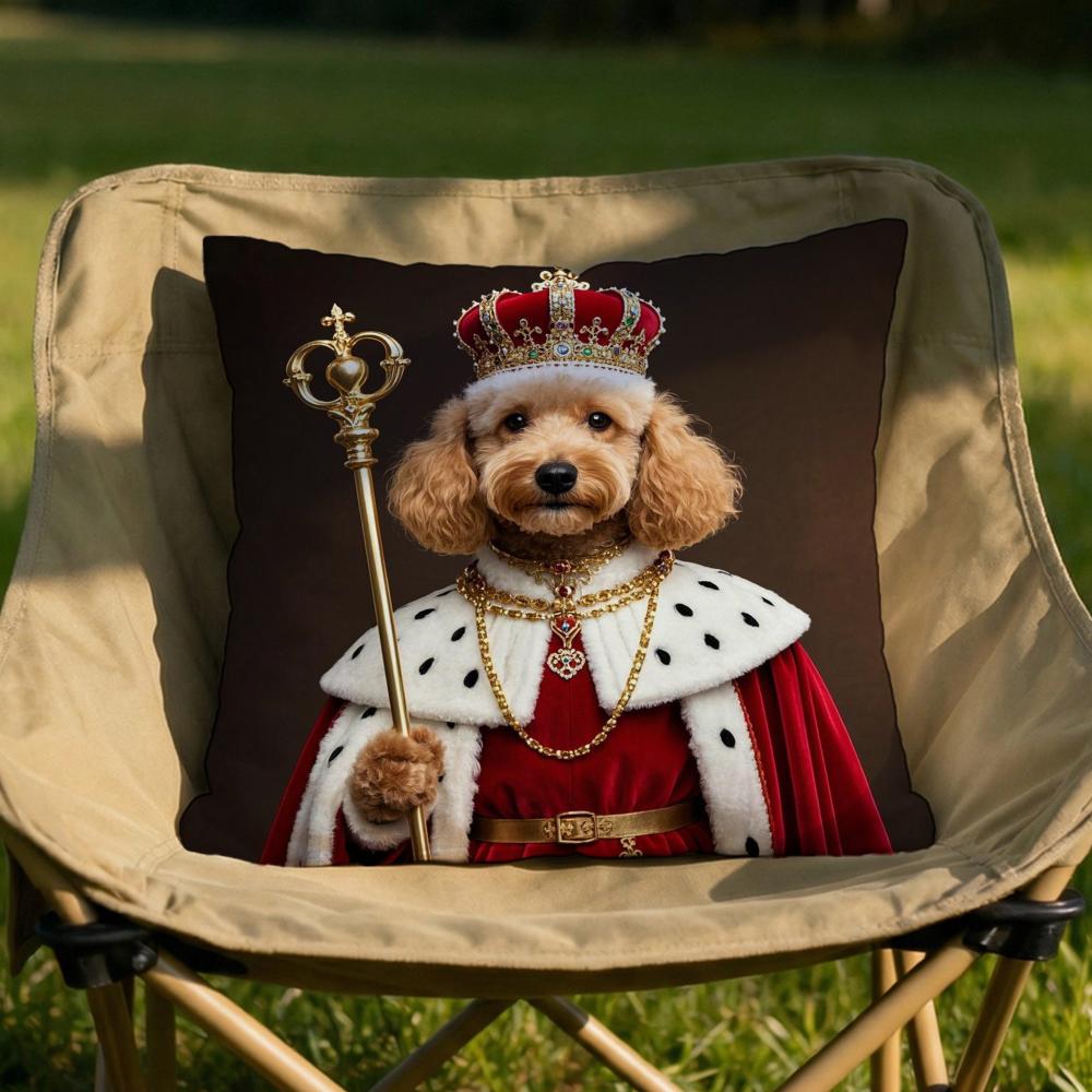 

Poodle dog Cushion Cover Soft Reversible Durable Pillow Cover MultiScene Use for Home Car Daily Comfort 30x30cm