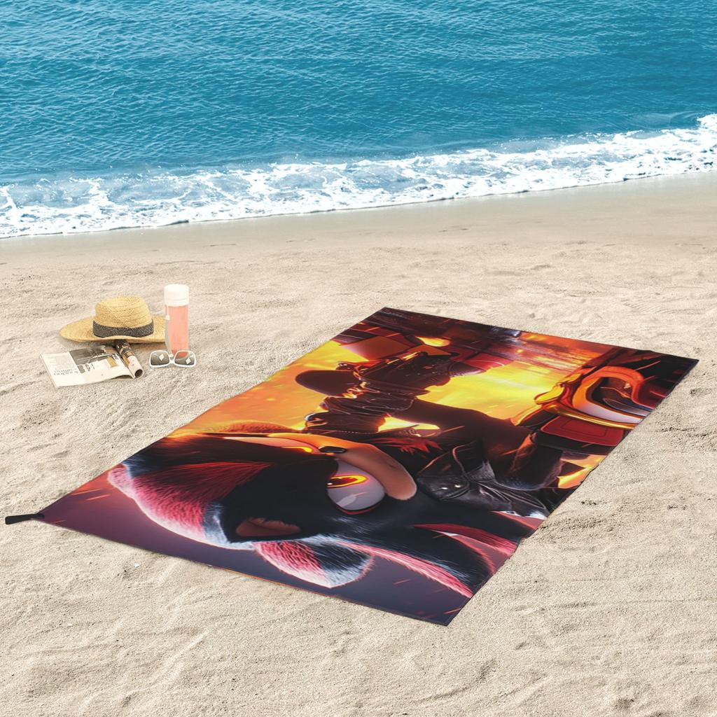 Shadow The Hedgehog Beach Towel Soft Microfiber Quick Dry Absorbent Quick Towels For Pool