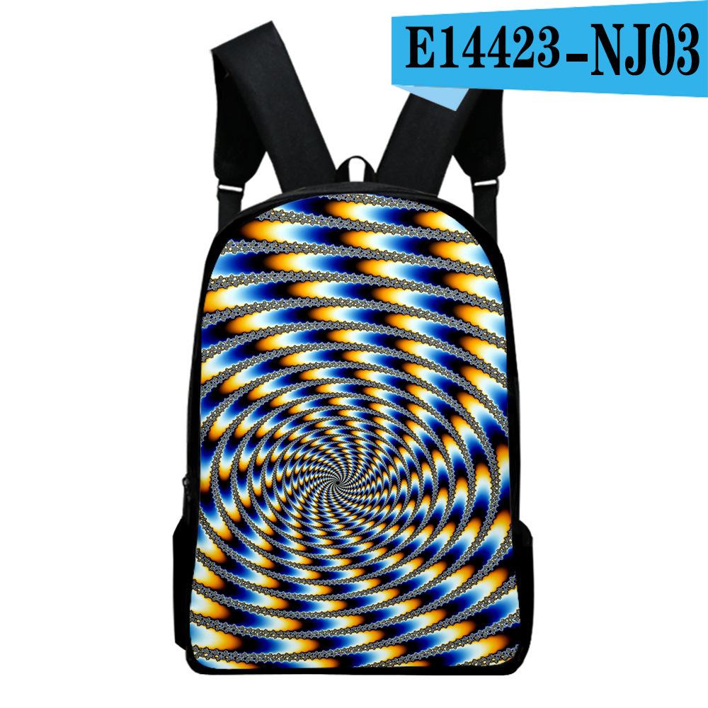 Harajuku Novelty Youthful Abstract Student School Bags Notebook Backpacks 3D Printed Oxford Waterproof Boys/Girls Travel Bags