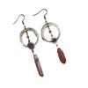 Bohemian Moon And Star Quartz Earrings With Electroplated Alloy For Fashion Jewelry