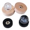 Round LED Night Light with Luminous Crystal Ball and Wooden Base for Bedroom