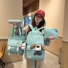 Four-Piece Backpack Set Puppy Student Schoolbag Unisex Large Capacity Backpack