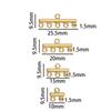 5pcs 2-5 Strands Stainless Steel Multi-Hole Layer Clasps Pendant Connector for DIY Necklace Bracelet Jewelry Making Findings