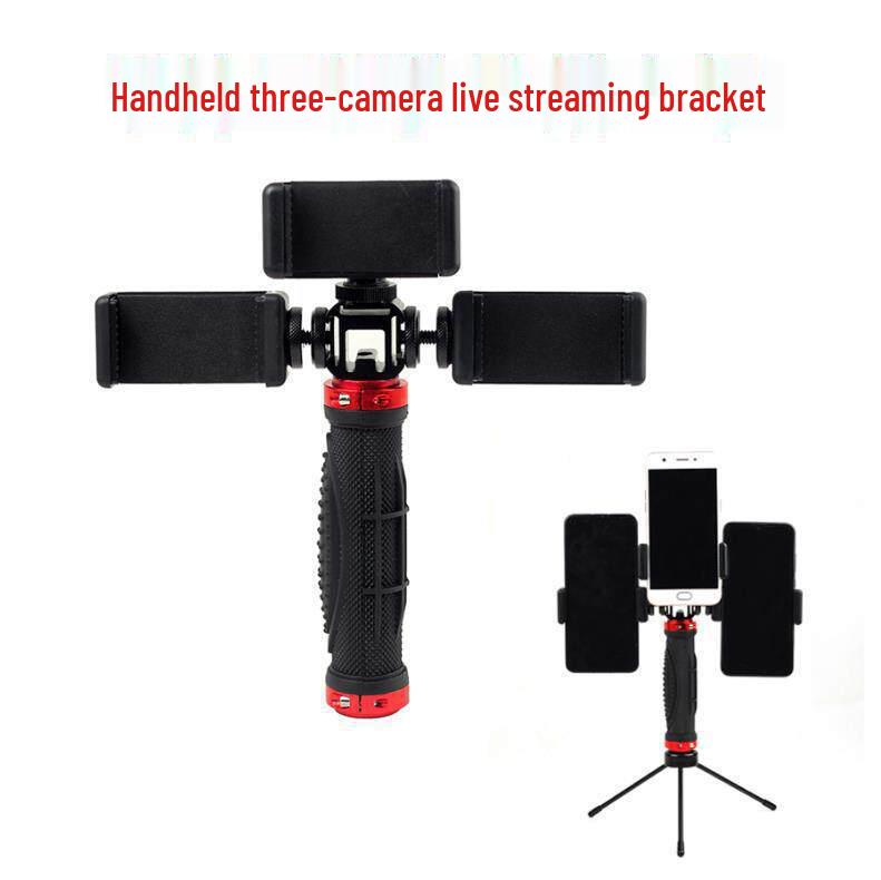 Dual Camera Phone Stand for Live Streaming and Videography - Multifunctional and Portable