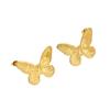 18K Gold Plated Titanium Steel Earrings with Butterfly, Flower, and Bowknot Designs