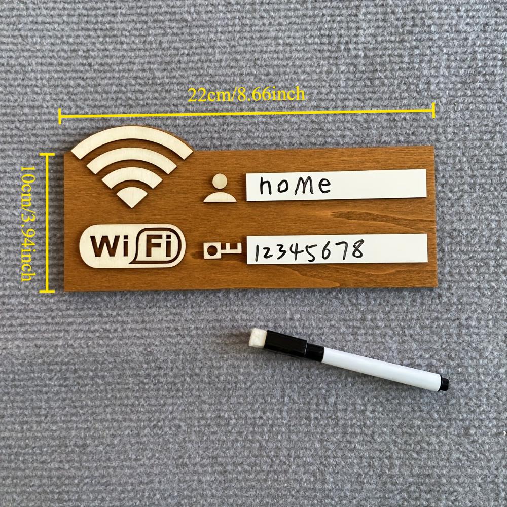 1/3/5 Rustic Wooden WiFi Password Sign Vintage Wall Plaque for Home Cafe Guest Room Wireless Network Information Display Decor