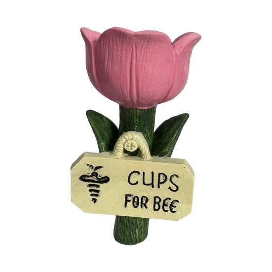 Insekten-Wassernapf Blumenförmige Bienen-Trinkstation Bestäuber-Hydrationsbecher für Bienen Schmetterlinge Outdoor-Garten-Hof-Dekoration
