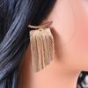 1 Pair Trendy Luxury Tassel Earrings Gold/Silver Elegant Drop Earrings Bling Statement Earring for Women