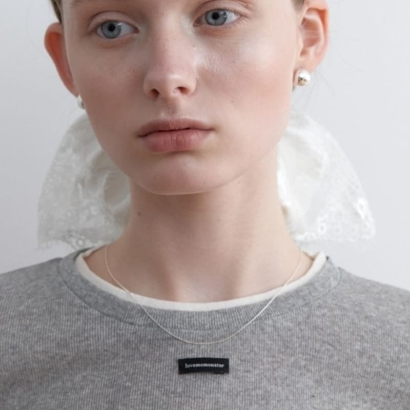 LOVE ME MONSTER [Silver] Pure Box Chain Necklace (L251MNK120)