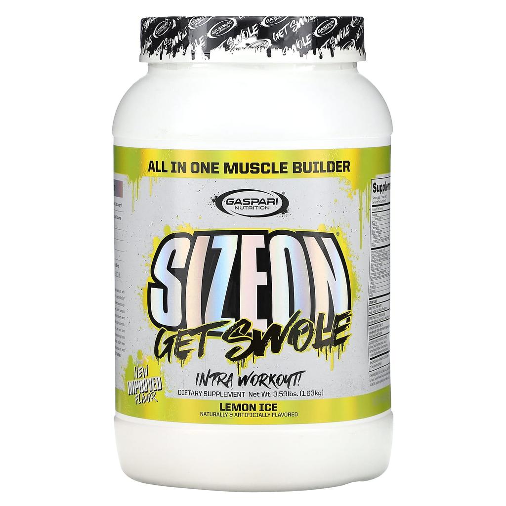 Gaspari Nutrition, SizeOn, All-in-One Muscle Builder, Lemon Ice, 3.59 lb (1.63 kg)