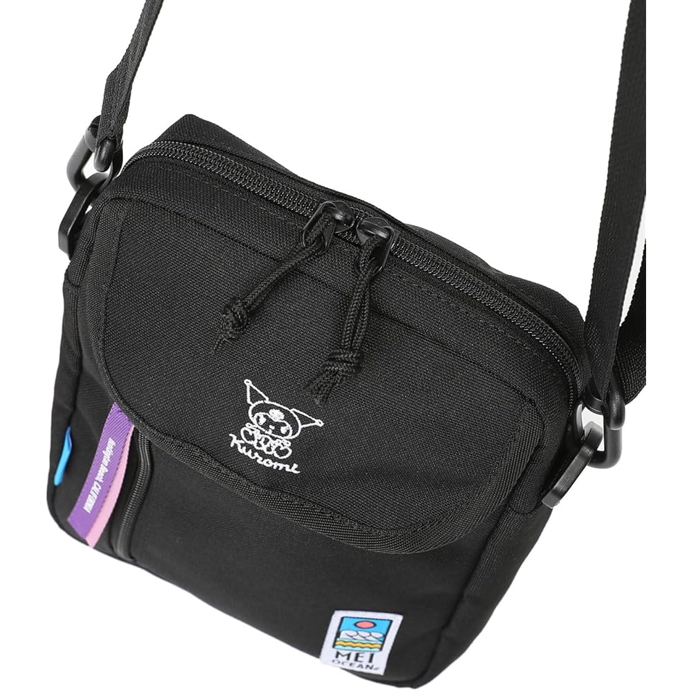 Mei Ocean Kuromi Collaboration Vertical Shoulder Bag Black Casual Crossbody Bag