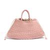 Bolso de Mano Retro de Gran Capacidad de Moda para Mujer, Bolso Tejido a Mano Madre e Hijo, Bolso Tote de Hombro Único para Viajes de Negocios