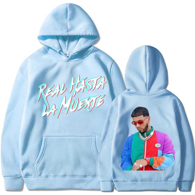 Nová hip-hop Unisex a dámská ležérní teplá sportovní mikina s kapucí Real Hasta La Muerte ležérní sportovní oblečení Unisex a dámské anime pulovry