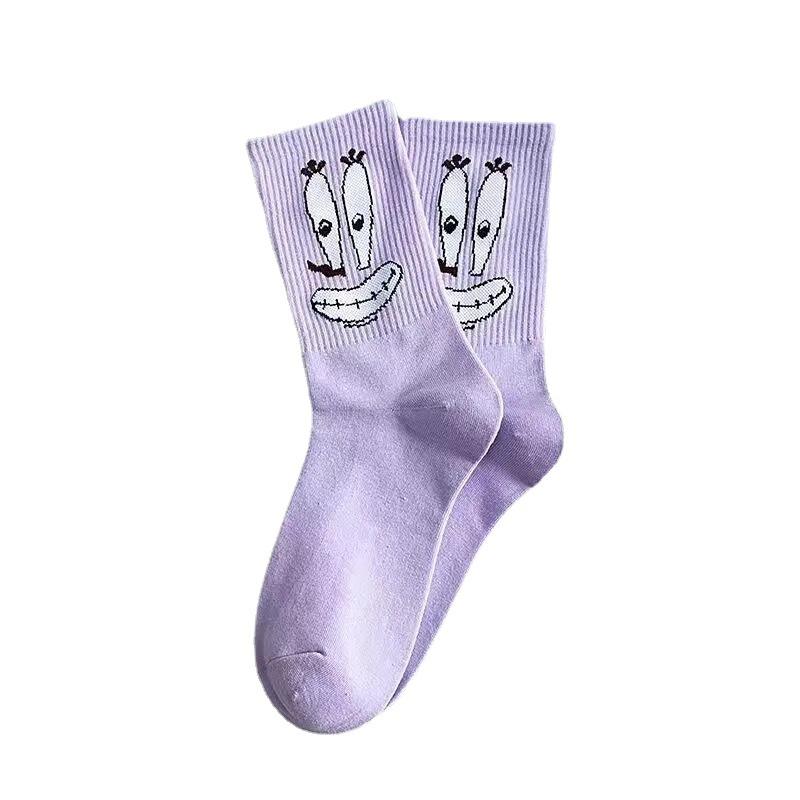 New Style Funny Anime Cartoon Character Socks Men Women Breathable Cotton Hip Suitable For Daily Wear