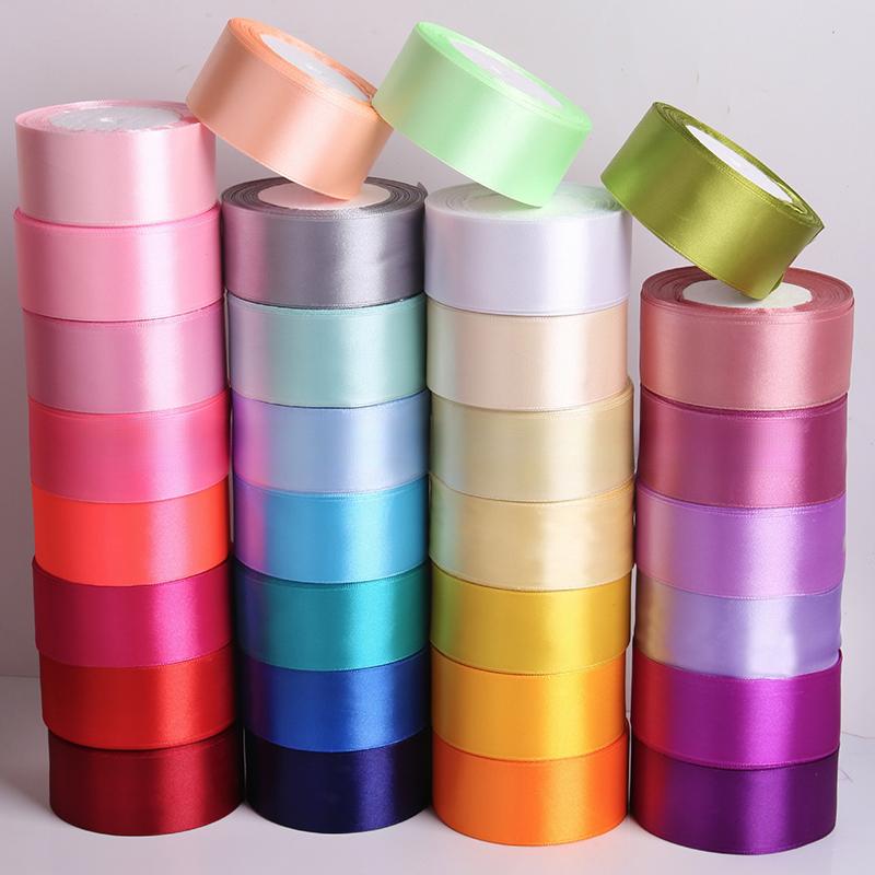 4 cm breites Satinband 25 Yards DIY Bastelbedarf für Rosenherstellung, Geschenkverpackung & Stuhllehnen-Dekoration