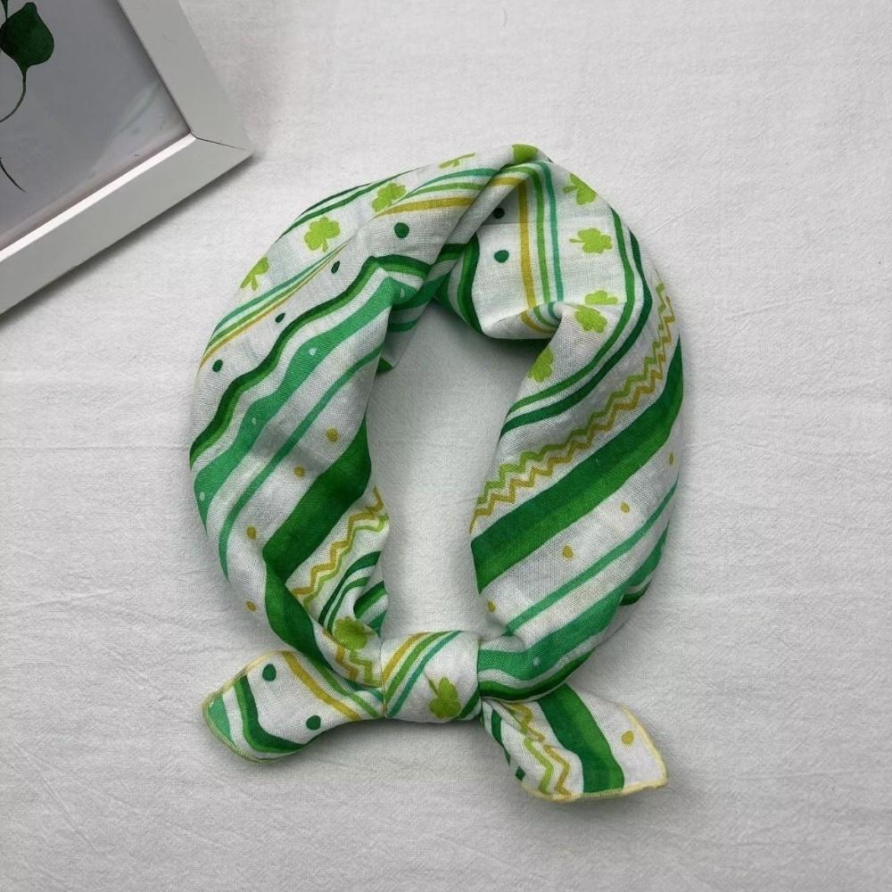 

Skin-Friendly Square Headwrap Elegant Floral Neckerchief Fashion Silk Scarf Spring Style E