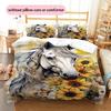 1PC Horse Bedding Quilt Set Quilt Cover Pillowcase Home Decoration Birthday Gift (1 * duvet cover + 2 * pillowcase, without core)