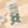 8 Stück Einfaches Schleifen-Haarspangen-Set Kinder-Haarschmuck Stoff-Haarspangen-Set für Baby-Kopfbedeckung Süße und Niedliche Schleifen-BB-Clips