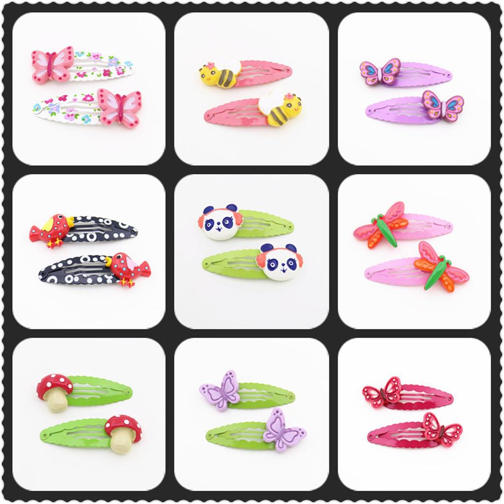 Girls Hair Clip Mushroom Women Kid Hairgrips Butterfly Headdress Barrettes Snail Shape Sweet 2000s Girls Hairpins