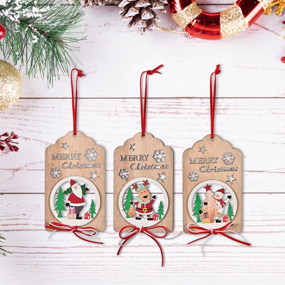 Handcrafted Christmas Wooden Bow Hangings Beautifully Enhance Your Tree Christmas