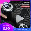 2026 Hot For Volkswagen VW Portable Car LED Ashtray Ceramic Liner Auto Iinterior Accessories For Volkswagen Rline GTI Passat Gol
