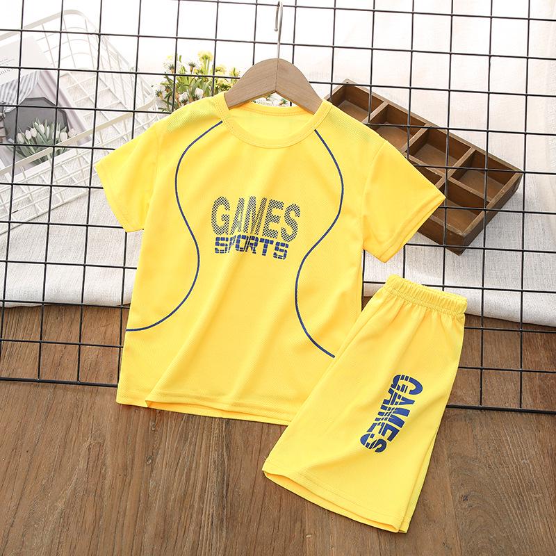 Schnelltrocknendes Sportset für Jungen: Sommer Unisex Basketball & Fußball Uniform, Mittel/Groß Kurzarm