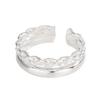 Women's Adjustable Geometric Double Layer Ring - Stackable, Versatile, Simple Temperament, Open Line Design for Index Finger.