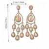 Exaggerated Design Dangle Earrings Colored Crystal Tassel Earrings  Women's Jewelry
