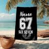 Custom Name Ultra-Soft Beach Towel with 67 Theme,Ideal for Pool - Camping, Diving - Perfect Travel Essential, Vibrant Beach Towel.