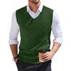 Men's Fashion Printed V-Neck Vest Sleeveless Knitted Pullover