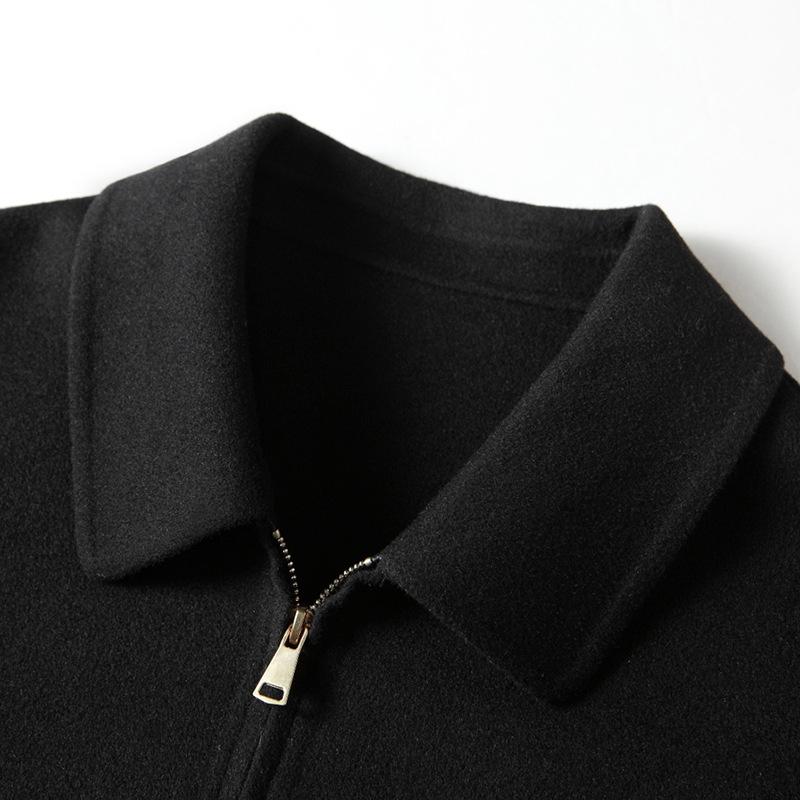 Micro-wide Wool Lapel Tooling Short Jacket Light Luxury Casual Double-sided Tweed Jacket Tide