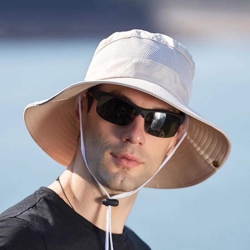 Rainproof Sun Hat Men and Women Sun Hat Bucket Hat Fashion Versatile Anti-ultraviolet Camping Fishing Fisherman Hat Men